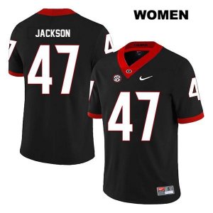 Women's Georgia Bulldogs NCAA #47 Dan Jackson Nike Stitched Black Legend Authentic College Football Jersey GNY2354OV